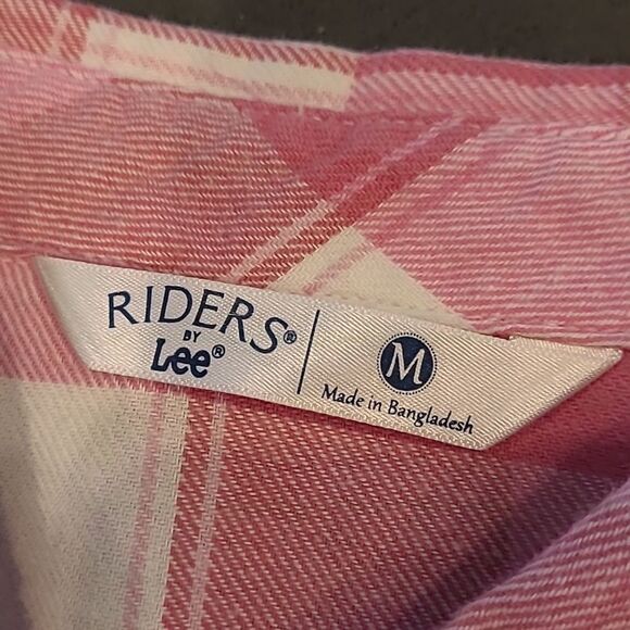 Riders by Lee Pink and White Flannel Button Down Shirt - Picture 6 of 6